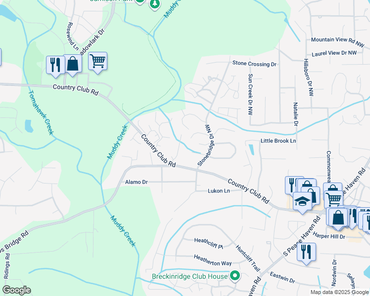 map of restaurants, bars, coffee shops, grocery stores, and more near 341 Oak Arbor Lane in Winston-Salem