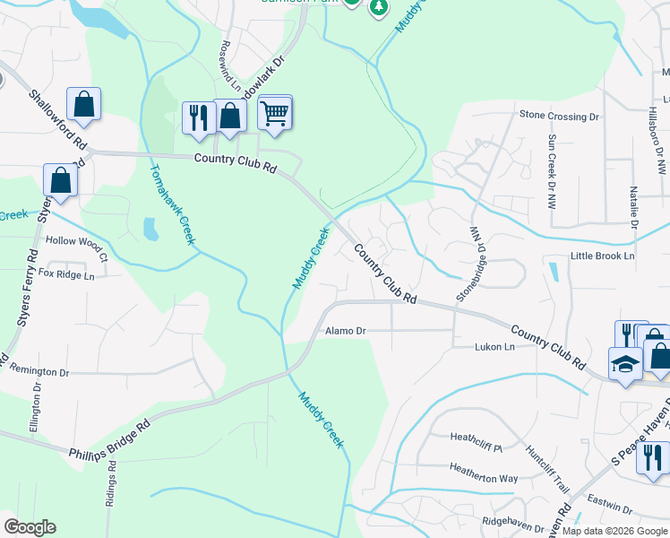map of restaurants, bars, coffee shops, grocery stores, and more near 159 Turnwood Lane in Winston-Salem