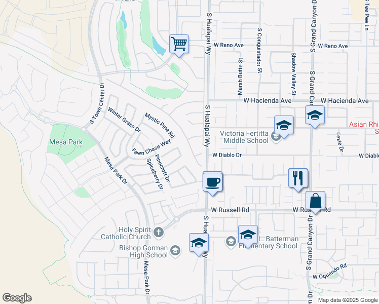 map of restaurants, bars, coffee shops, grocery stores, and more near 10241 Premia Place in Las Vegas
