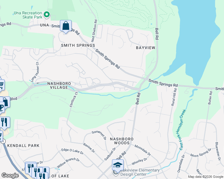 map of restaurants, bars, coffee shops, grocery stores, and more near 2021 Nashboro Boulevard in Nashville