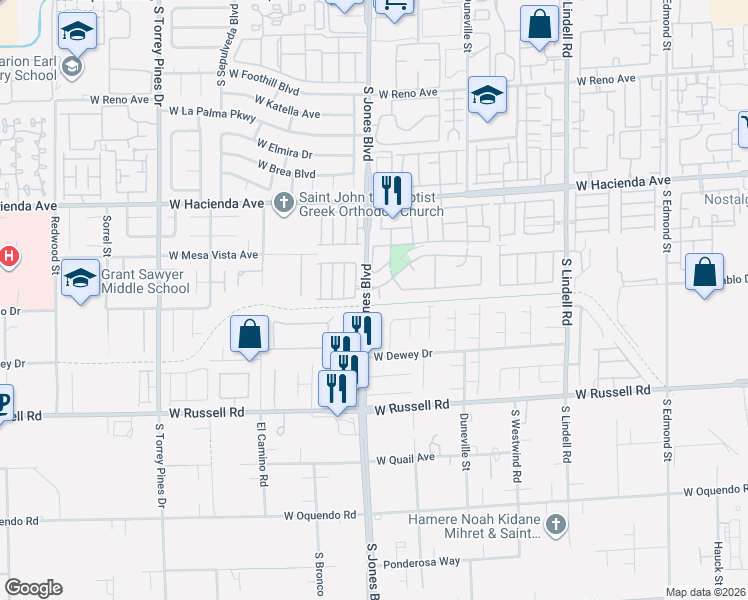 map of restaurants, bars, coffee shops, grocery stores, and more near 5491 Poker Face Court in Las Vegas