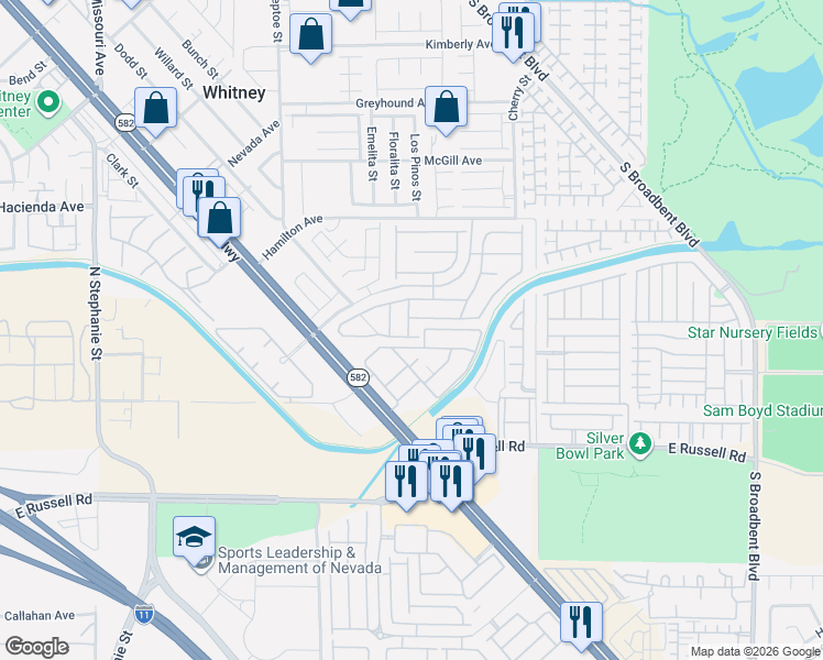 map of restaurants, bars, coffee shops, grocery stores, and more near 6373 Beavertail Pond Avenue in Las Vegas