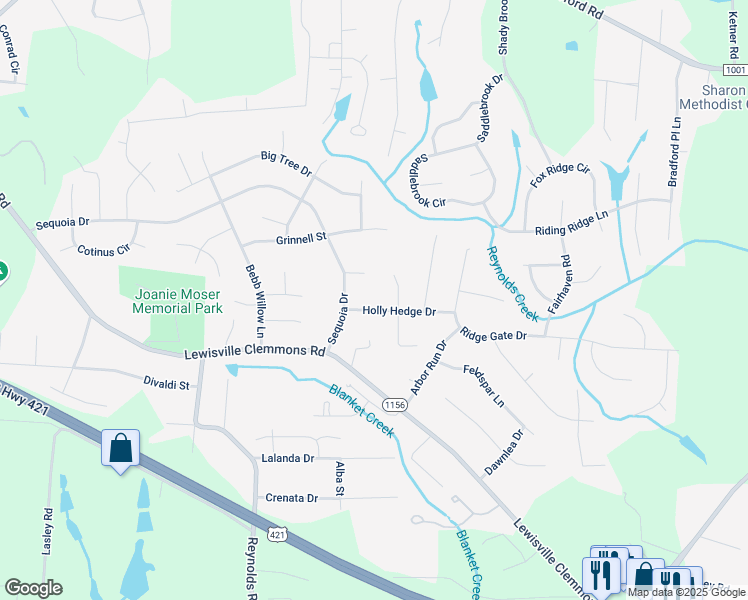 map of restaurants, bars, coffee shops, grocery stores, and more near 951 Sequoia Drive in Lewisville