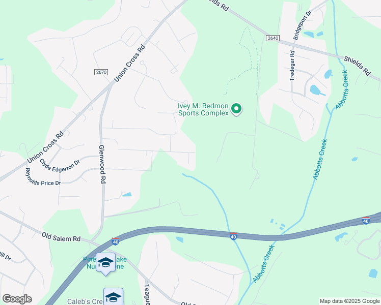 map of restaurants, bars, coffee shops, grocery stores, and more near 1348 Amylee Trail in Kernersville
