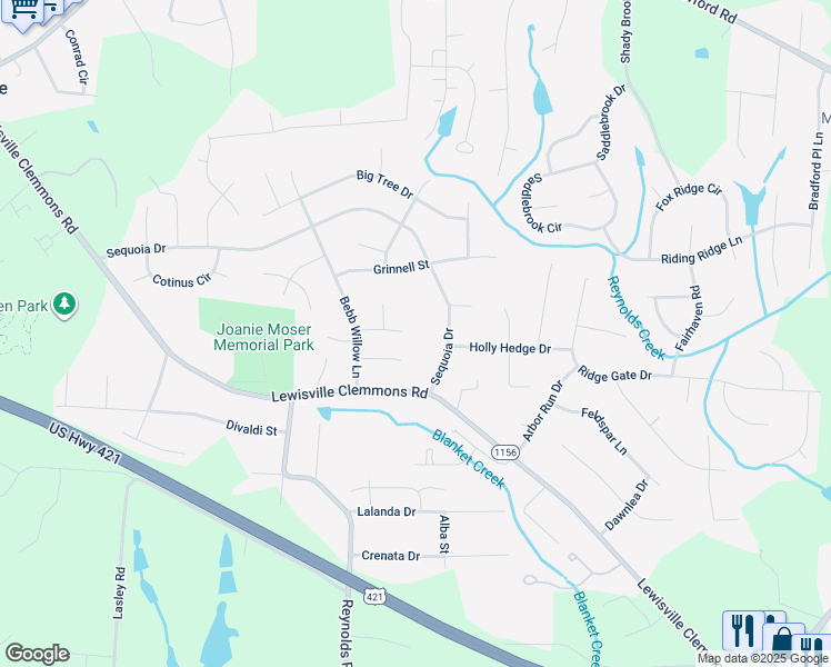 map of restaurants, bars, coffee shops, grocery stores, and more near 942 Sequoia Drive in Lewisville