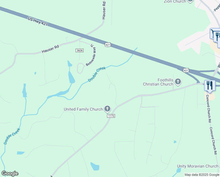 map of restaurants, bars, coffee shops, grocery stores, and more near 250 Holder Farm Road in Lewisville