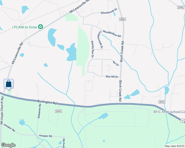 map of restaurants, bars, coffee shops, grocery stores, and more near 5208 Sky Hill Drive in McLeansville