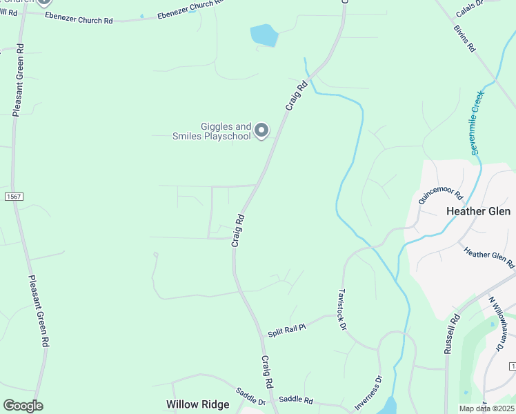map of restaurants, bars, coffee shops, grocery stores, and more near 6018 Craig Road in Durham