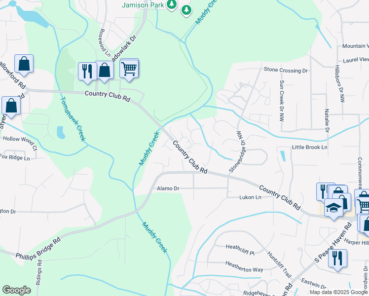 map of restaurants, bars, coffee shops, grocery stores, and more near 198 Kinloch Court in Winston-Salem