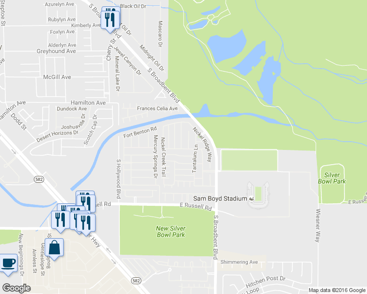 map of restaurants, bars, coffee shops, grocery stores, and more near 5456 Raccoon Valley Lane in Las Vegas
