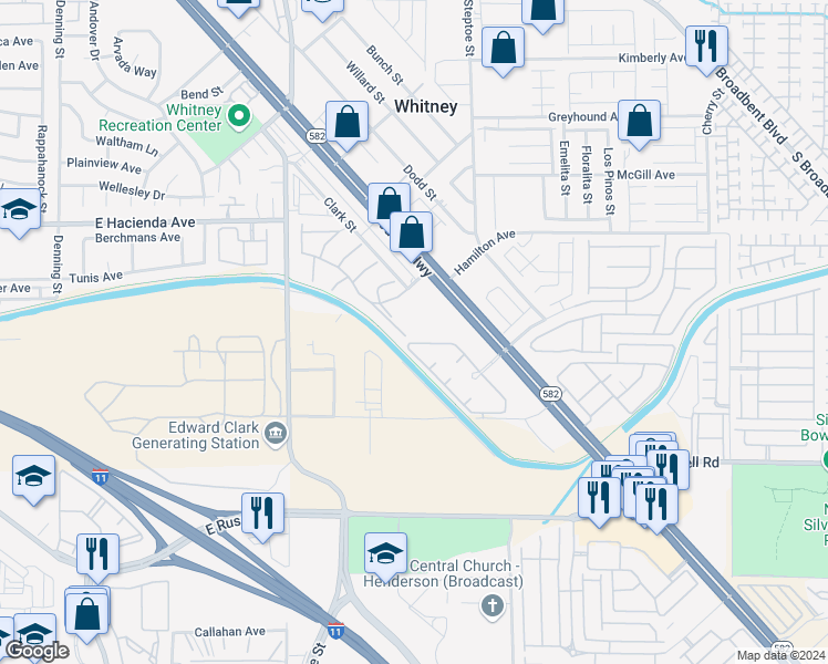 map of restaurants, bars, coffee shops, grocery stores, and more near 5880 Medallion Drive in Las Vegas