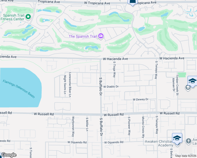 map of restaurants, bars, coffee shops, grocery stores, and more near 5422 Pine Ranch Street in Las Vegas