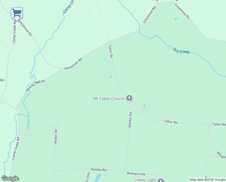 map of restaurants, bars, coffee shops, grocery stores, and more near 360 Tabor Road in Greeneville