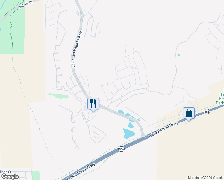 map of restaurants, bars, coffee shops, grocery stores, and more near 14 Vicolo Sebino in Henderson
