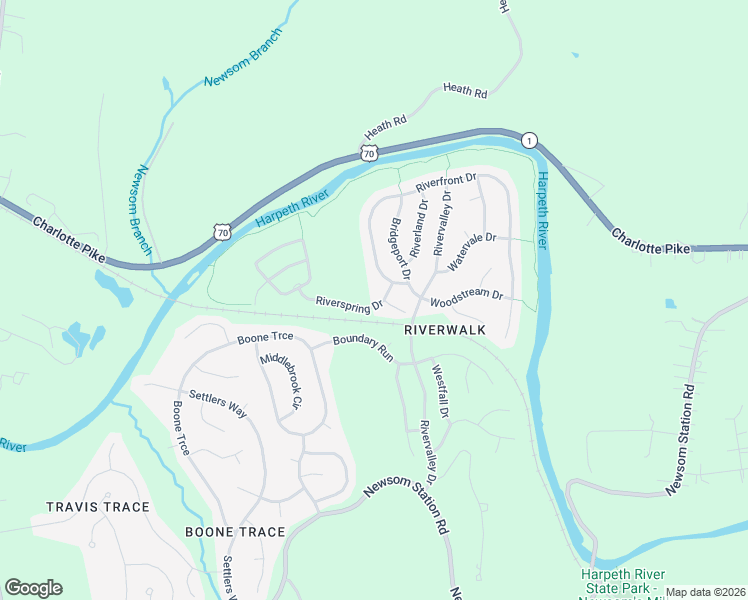 map of restaurants, bars, coffee shops, grocery stores, and more near 1016 Riverspring Drive in Nashville