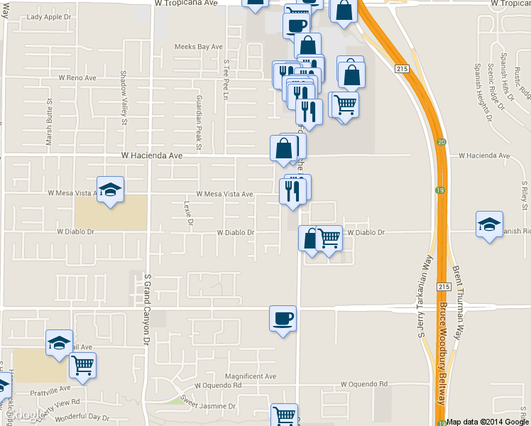 map of restaurants, bars, coffee shops, grocery stores, and more near 9463 Forbes Field Court in Las Vegas