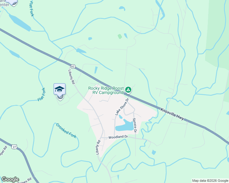 map of restaurants, bars, coffee shops, grocery stores, and more near 2308 Knoxville Highway in Wartburg