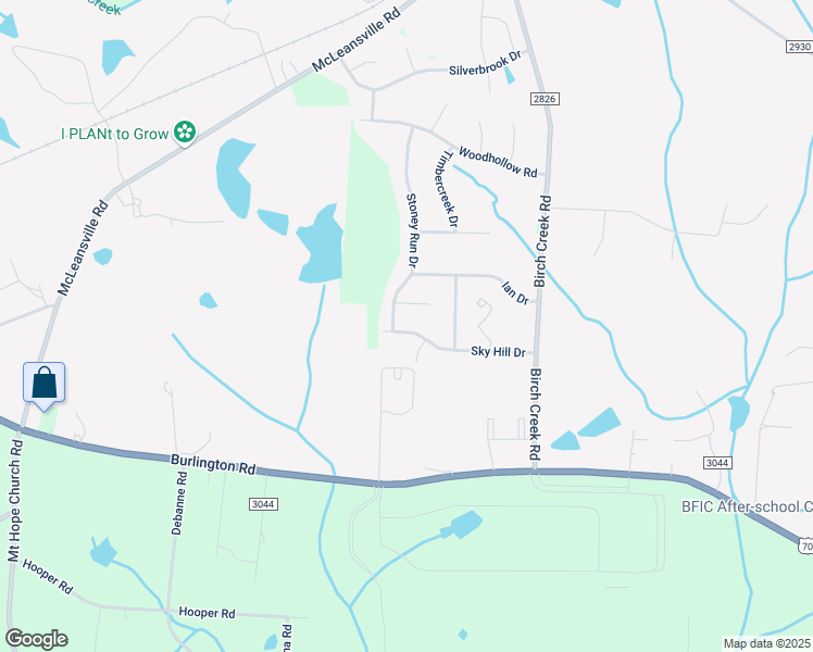 map of restaurants, bars, coffee shops, grocery stores, and more near 5203 Sky Hill Drive in McLeansville