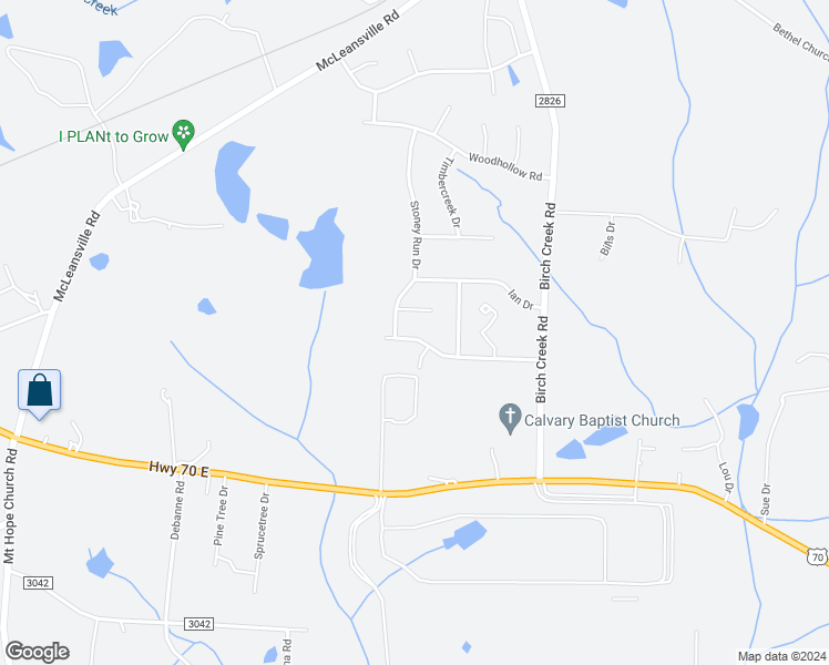 map of restaurants, bars, coffee shops, grocery stores, and more near 5199 Sky Hill Drive in McLeansville
