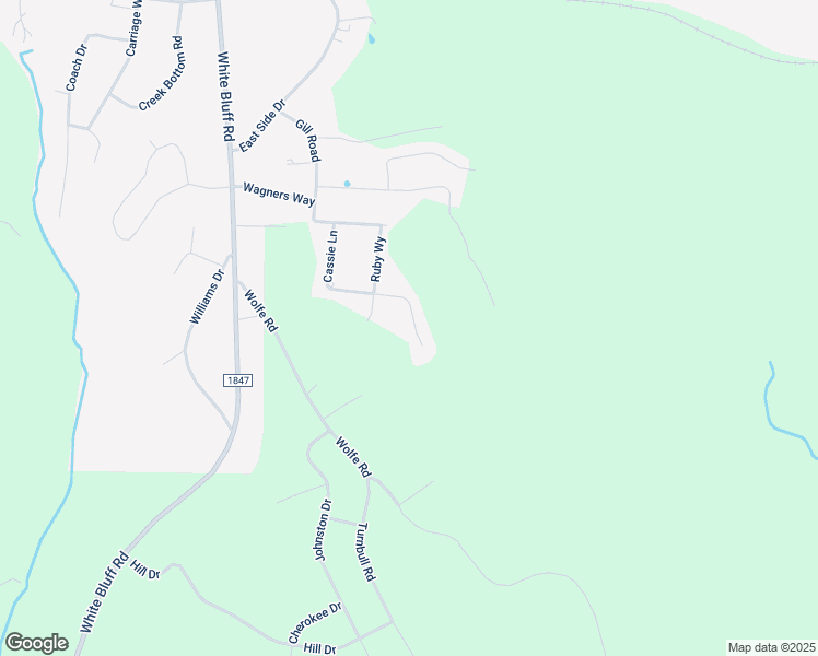 map of restaurants, bars, coffee shops, grocery stores, and more near 536 Cassie Lane in White Bluff
