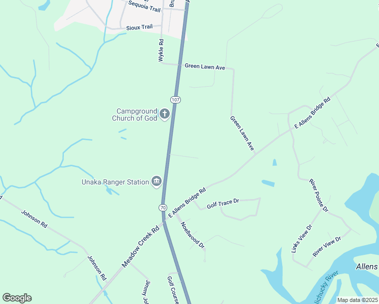 map of restaurants, bars, coffee shops, grocery stores, and more near 125 Bluebonnet Lane in Greeneville