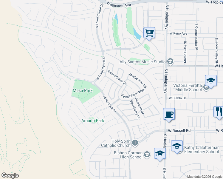 map of restaurants, bars, coffee shops, grocery stores, and more near 5434 Nettle Way in Las Vegas