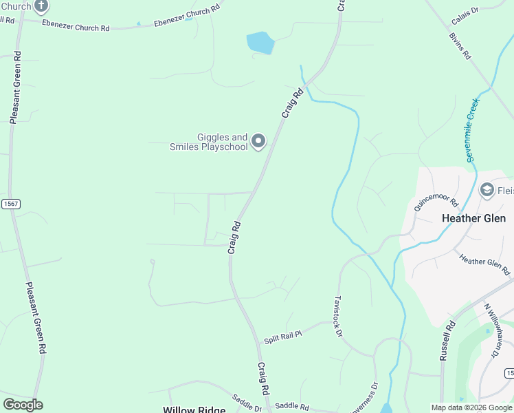 map of restaurants, bars, coffee shops, grocery stores, and more near 6024 Craig Road in Durham