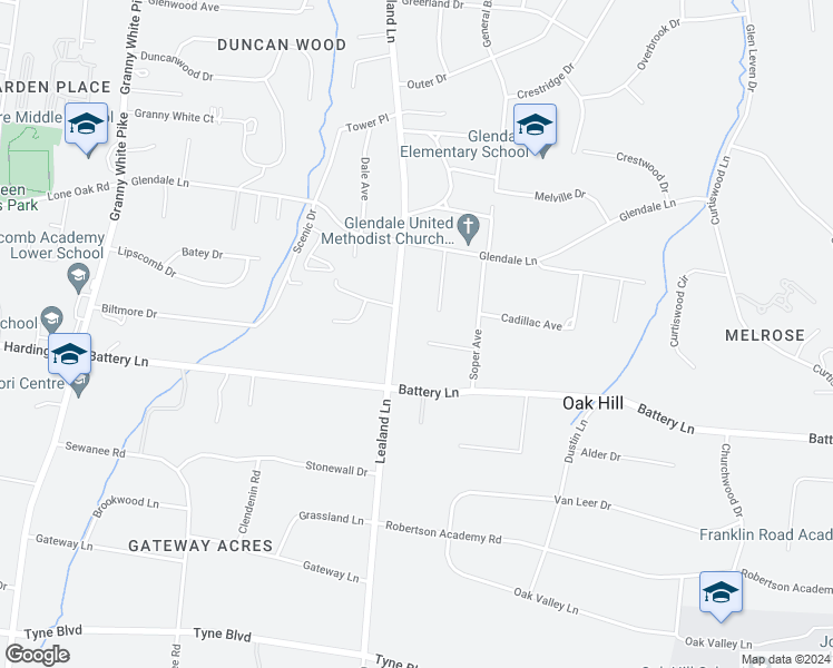 map of restaurants, bars, coffee shops, grocery stores, and more near 228 Brattlesboro Place in Nashville
