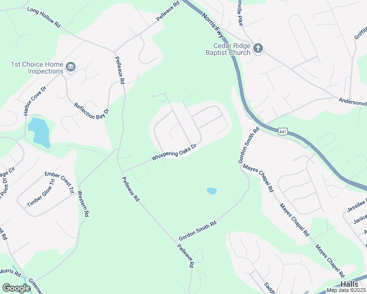 map of restaurants, bars, coffee shops, grocery stores, and more near 7901 Country Scene Road in Knoxville