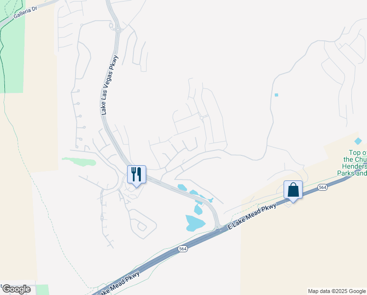 map of restaurants, bars, coffee shops, grocery stores, and more near 7 Via Amarone in Henderson