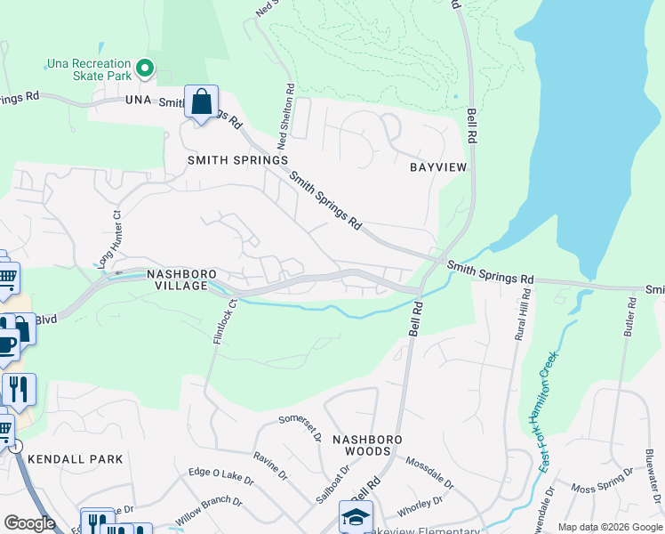 map of restaurants, bars, coffee shops, grocery stores, and more near 2020 Nashboro Boulevard in Nashville