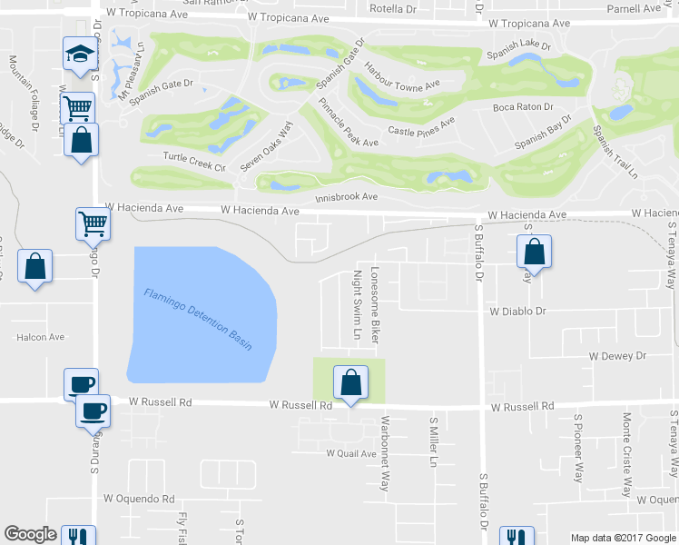 map of restaurants, bars, coffee shops, grocery stores, and more near 5424 Morning Swim Lane in Las Vegas
