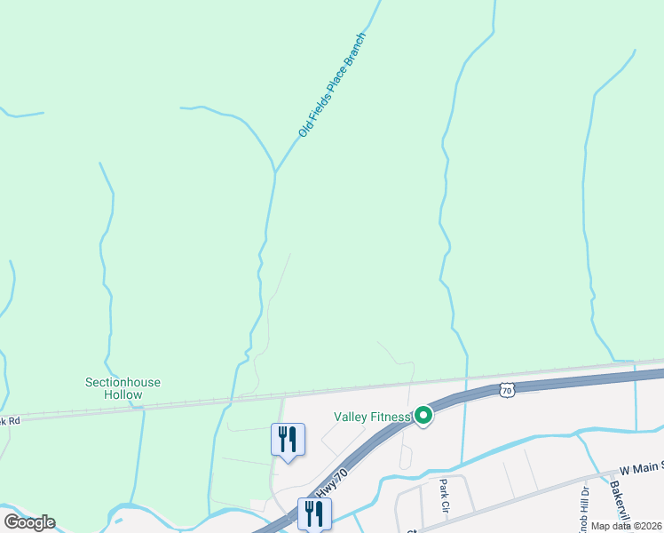 map of restaurants, bars, coffee shops, grocery stores, and more near 250 Cantrell Lane in Waverly