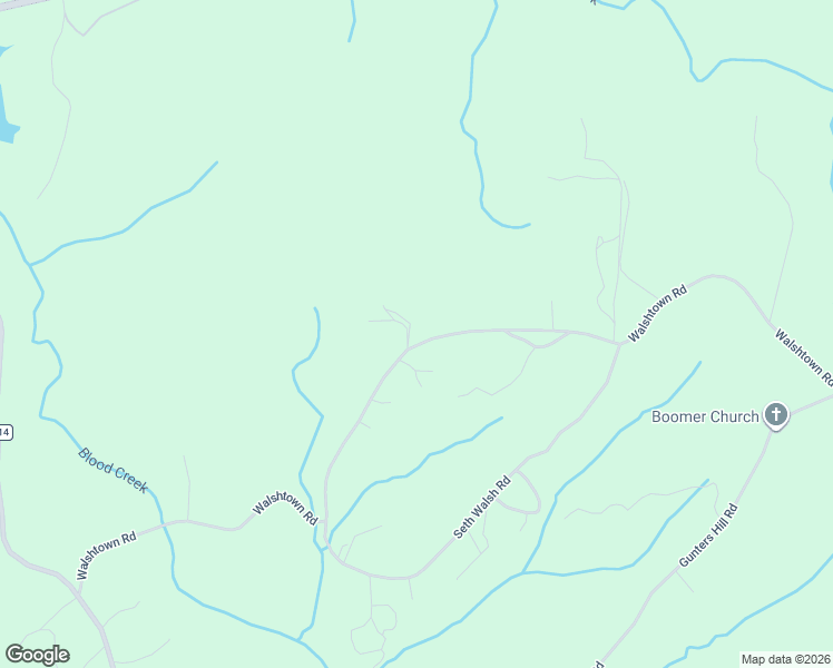 map of restaurants, bars, coffee shops, grocery stores, and more near 1153 Walshtown Road in Boomer