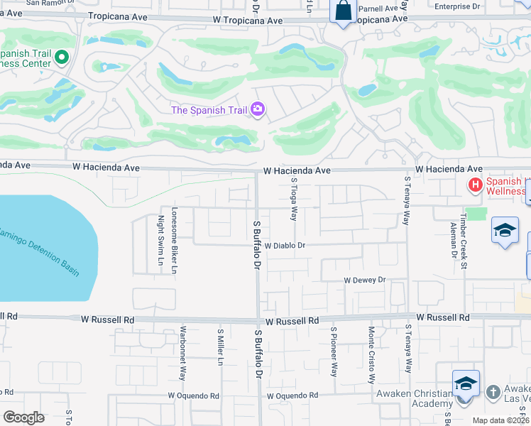 map of restaurants, bars, coffee shops, grocery stores, and more near 5424 Riglos Rock Drive in Las Vegas