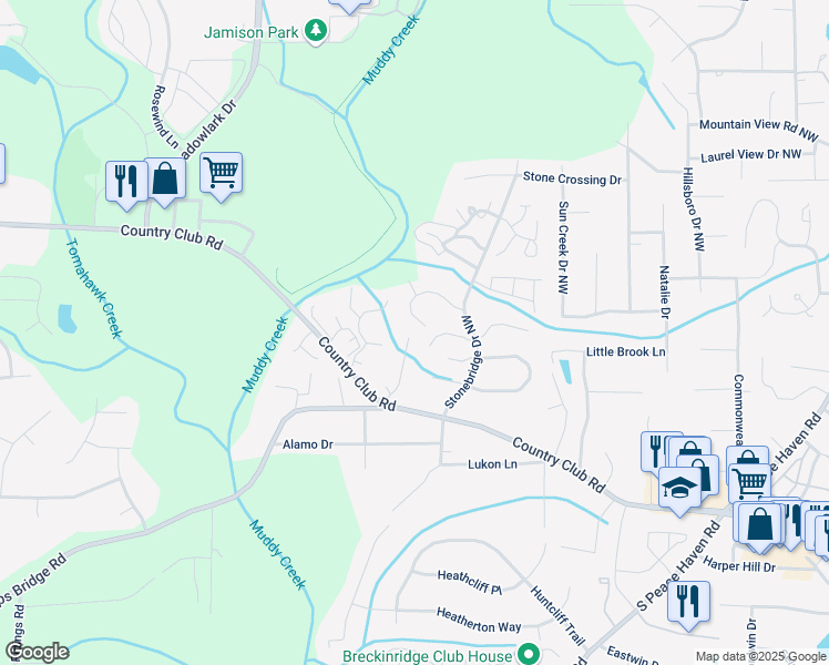 map of restaurants, bars, coffee shops, grocery stores, and more near 157 Westmont Drive in Winston-Salem