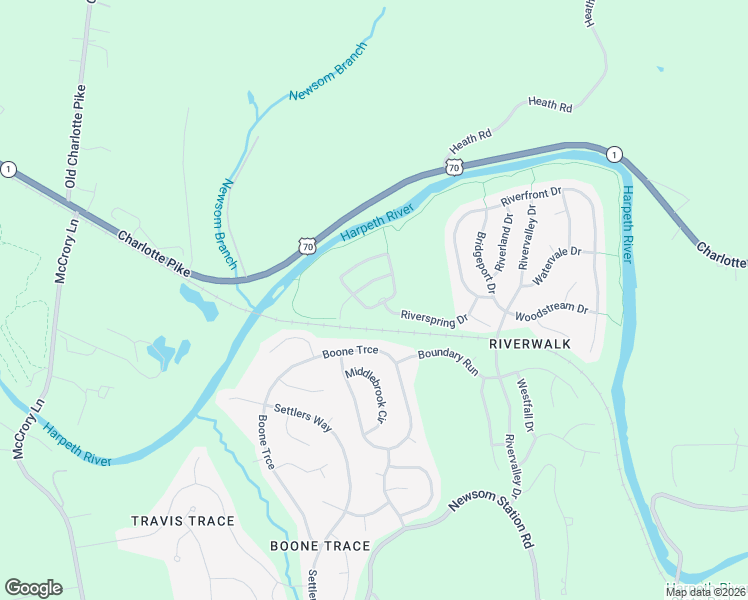 map of restaurants, bars, coffee shops, grocery stores, and more near 1508 Bending River Drive in Nashville