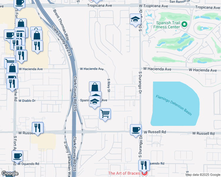 map of restaurants, bars, coffee shops, grocery stores, and more near 8793 Candelabra Court in Las Vegas