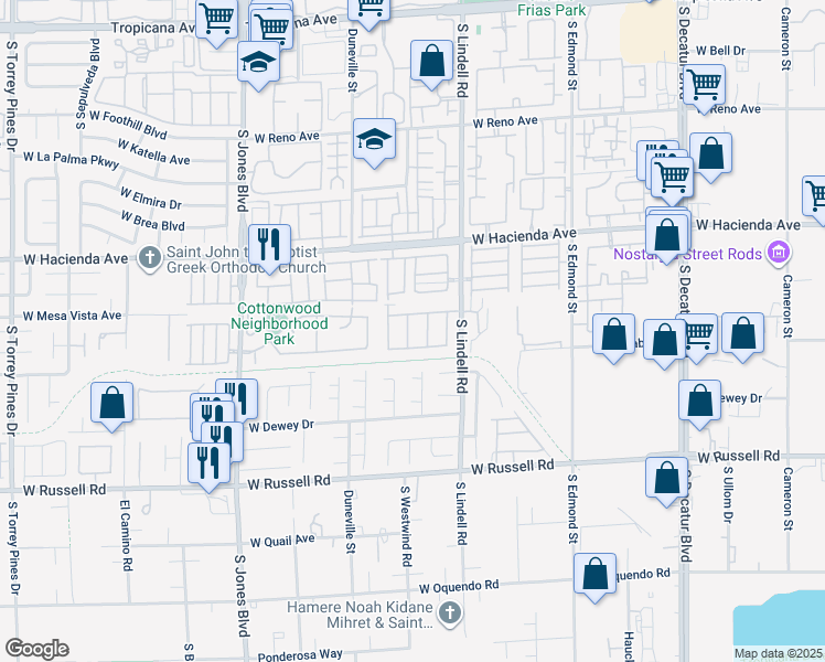 map of restaurants, bars, coffee shops, grocery stores, and more near 5471 Green Horn Street in Las Vegas