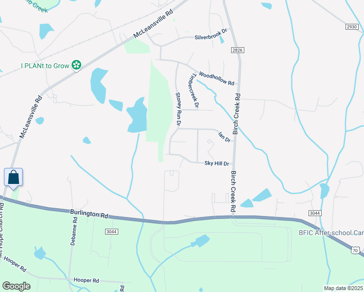 map of restaurants, bars, coffee shops, grocery stores, and more near 5203 Sky Hill Drive in McLeansville