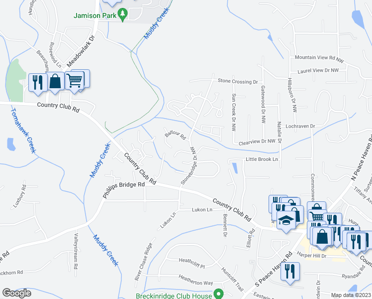 map of restaurants, bars, coffee shops, grocery stores, and more near 501 Culpepper Court in Winston-Salem