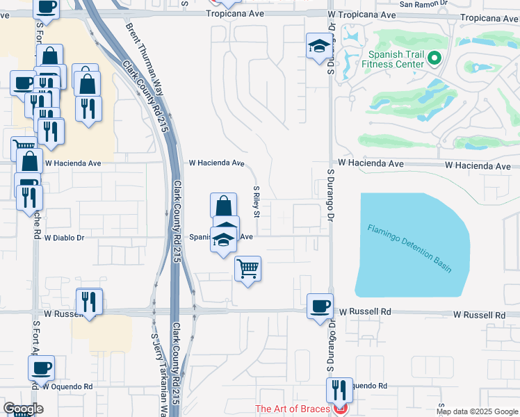 map of restaurants, bars, coffee shops, grocery stores, and more near 8793 Candelabra Court in Las Vegas
