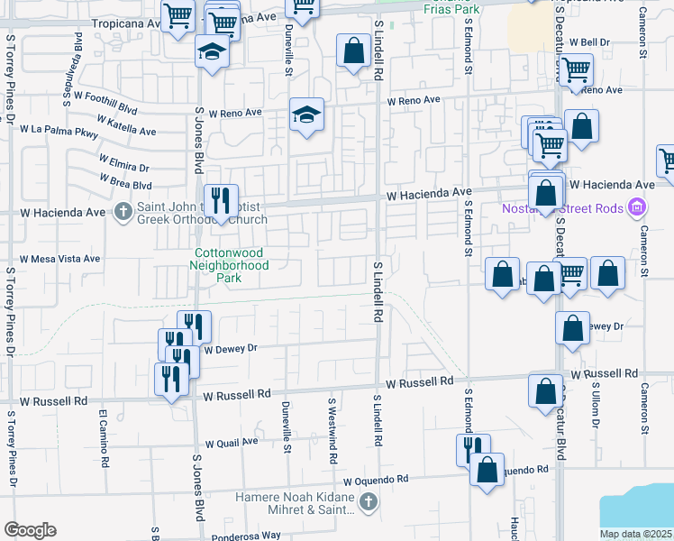 map of restaurants, bars, coffee shops, grocery stores, and more near 5471 Green Horn Street in Las Vegas