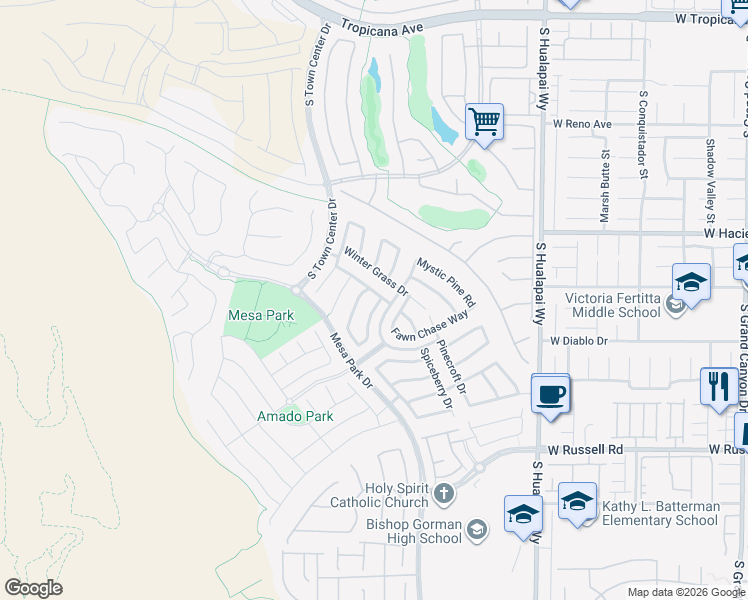 map of restaurants, bars, coffee shops, grocery stores, and more near 5434 Nettle Way in Las Vegas