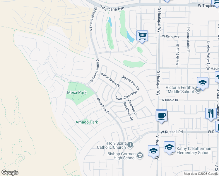map of restaurants, bars, coffee shops, grocery stores, and more near 5434 Nettle Way in Las Vegas