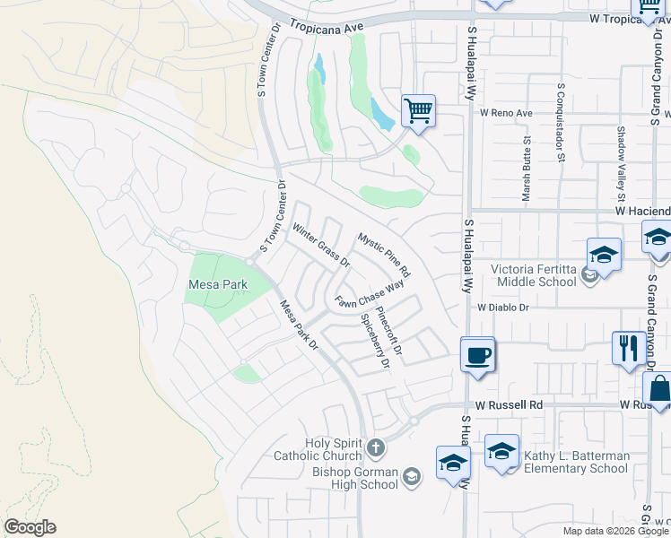 map of restaurants, bars, coffee shops, grocery stores, and more near 10460 Harvest Wind Drive in Las Vegas