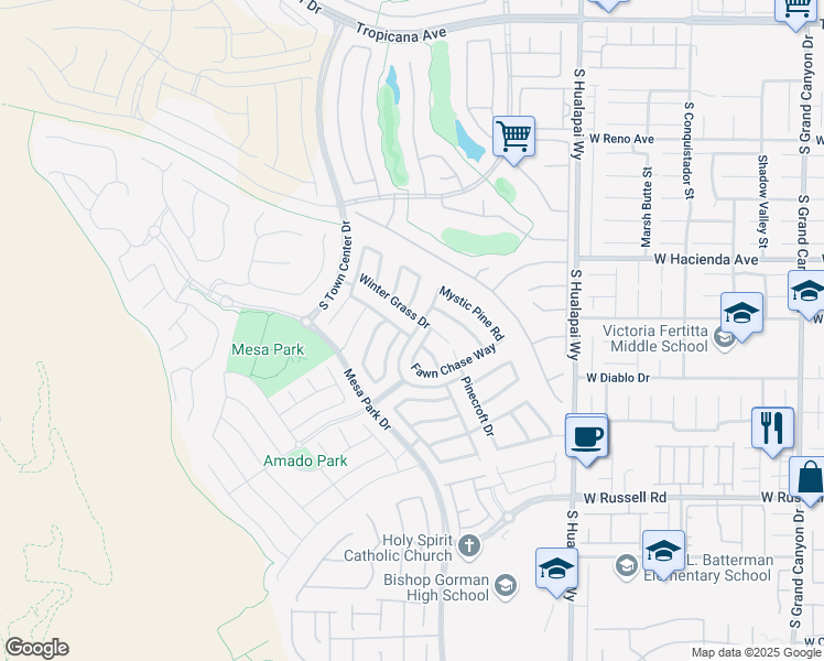 map of restaurants, bars, coffee shops, grocery stores, and more near 10460 Harvest Wind Drive in Las Vegas