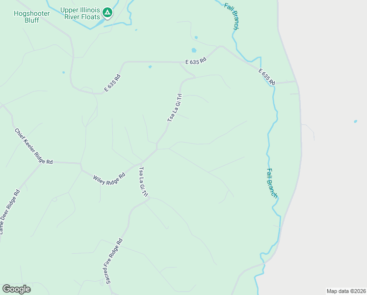 map of restaurants, bars, coffee shops, grocery stores, and more near Bird Ridge Road in Tahlequah