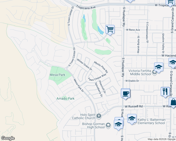 map of restaurants, bars, coffee shops, grocery stores, and more near 10460 Harvest Wind Drive in Las Vegas