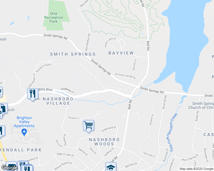 map of restaurants, bars, coffee shops, grocery stores, and more near 2058 Nashboro Boulevard in Nashville